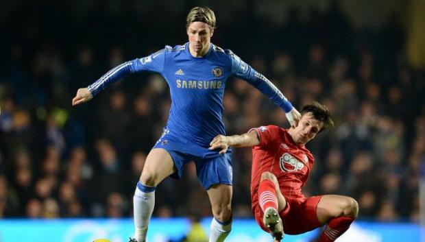 Fernando Torres en un partido de su etapa en el Chelsea