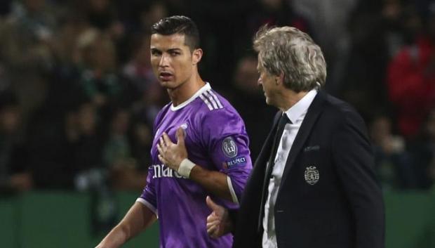 Cristiano Ronaldo en el enfrentamiento entre el Real Madrid y el Sporting de Lisboa