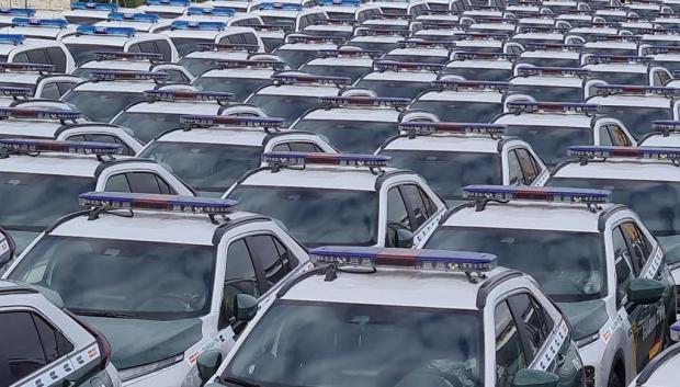 La flota de nuevos coche patrulla de la Guardia Civil compuesta por 221 unidades