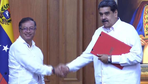 Gustavo Petro y Nicolás Maduro