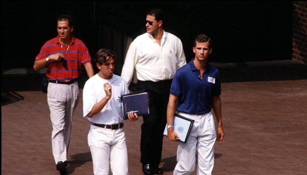 EL PRINCIPE FELIPE DE BORBON CON SU PRIMO PABLO DE GRECIA EN LA ESCUELA DE RELACIONES INTERNACIONALES DE GEORGETOWN
©KORPA
1994 / ©KORPA
WASHINGTON