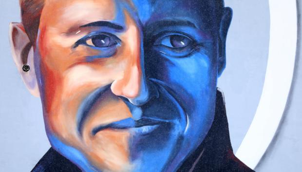 Grafiti en homenaje a Michael Schumacher