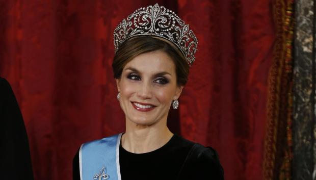 Queen Letizia of Spain during Gala Dinner for Argentina’s President on ocassion his official visit to Spain in RealPalace, Madrid on Wednesday 22, February 2017