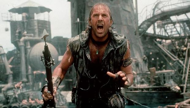 El actor Kevin Costner daba vida a un híbrido entre criatura marina y humano en la cinta Waterworld de 1995