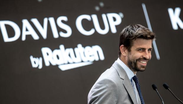 Gerard Pique durante la presentación de la Copa Davis en 2021
