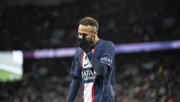 Neymar durante un partido de Ligue1