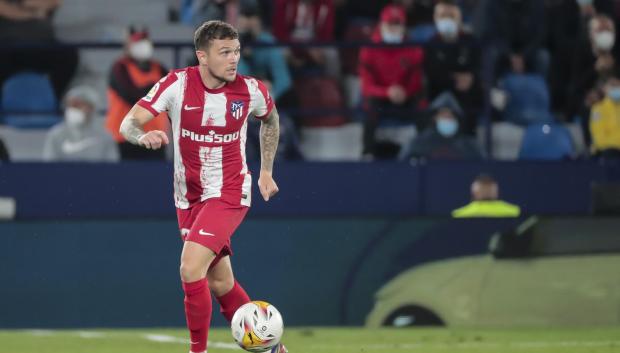 KIERAN TRIPPIER   OF ATLETICO DE MADRID   during La Liga  match between Levante ud  vs Atletico de Madrid   at Ciutat de Valencia   Stadium on October 28, 2021.
