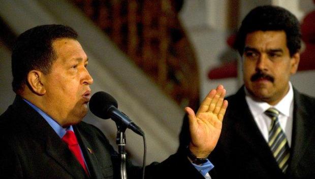 Hugo Chávez y Nicolás Maduro