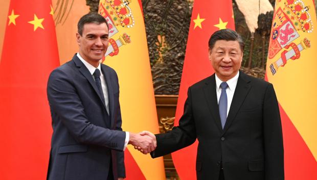 Pedro Sánchez y Xi Jinping, en Pekín
