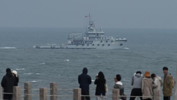 Buque militar chino maniobras militares China Taiwán