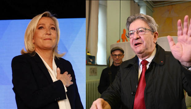 Marine Le Pen y Jean-Luc Mélenchon