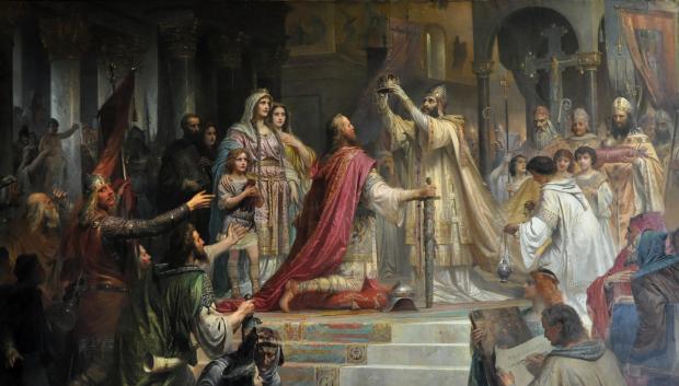 Coronación imperial de Carlomagno, por Friedrich Kaulbach, 1861