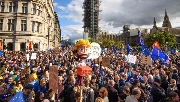 Manifestantes anti Brexit en Londres