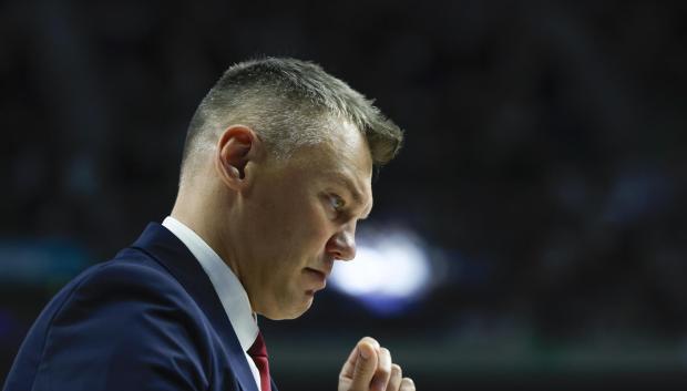 Sarunas Jasikevicius, durante el tercer partido de la final entre Real Madrid y Barcelona