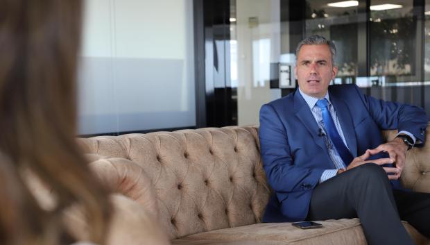 Javier Ortega Smith, durante la entrevista
