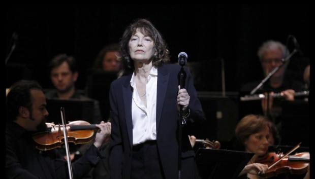 La actriz Jane Birkin, durante su gira 'Gainsbourg, Le Symphonique' en 2017