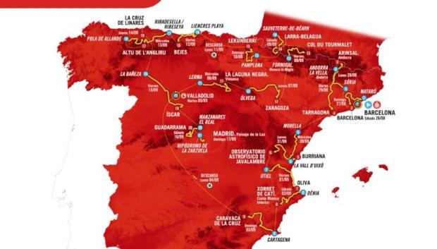 Recorrido oficial de la Vuelta a España 2023