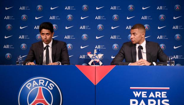 Al Khelaifi y Mbappé, en una imagen de archivo