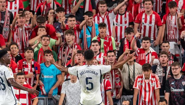 La celebración de Bellingham (la que siempre ha hecho en su carrera): el inglés marcó en su estreno