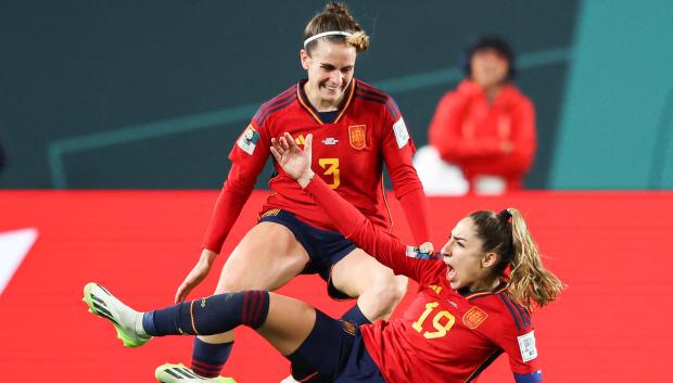 Olga Carmona, celebra el gol que dio acceso a España a la final del Mundial femenino