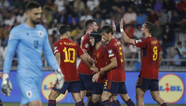 Espectacular goleada de España en Georgia