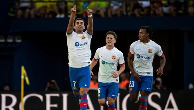 Ferran Torres celebra el gol marcado ante el Villarreal