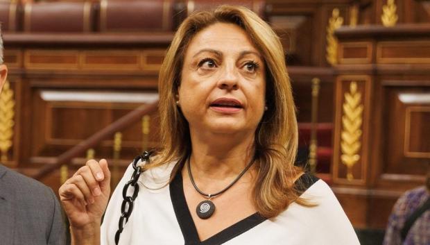La única diputada de Coalición Canaria, Cristina Valido, durante la Sesión Constitutiva de la XV Legislatura en el Congreso