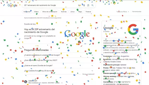 Google celebra su 25 cumpleaños