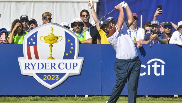 Jon Rahm, en la segunda jornada de la Ryder Cup en Roma