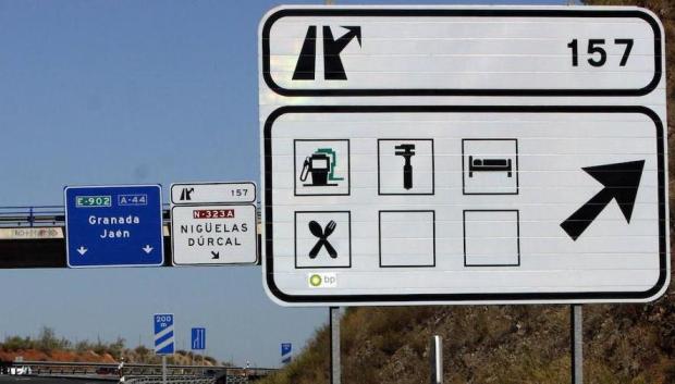 Si la señal es blanca, mala señal, significa que vas a abandonar la autopista