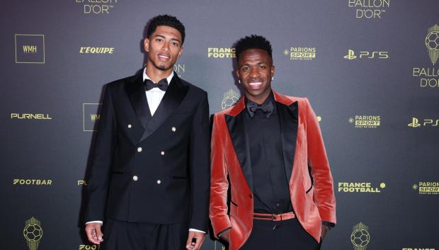 Bellingham y Vinicius, en la alfombra roja de la gala del Balón de Oro 2023