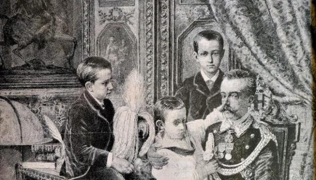 Amadeo con sus hijos (1880), de Giacomo Di Chirico