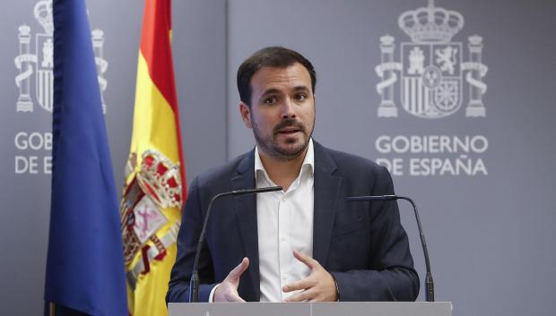 El ministro de Consumo, Alberto Garzón, en una rueda de prensa