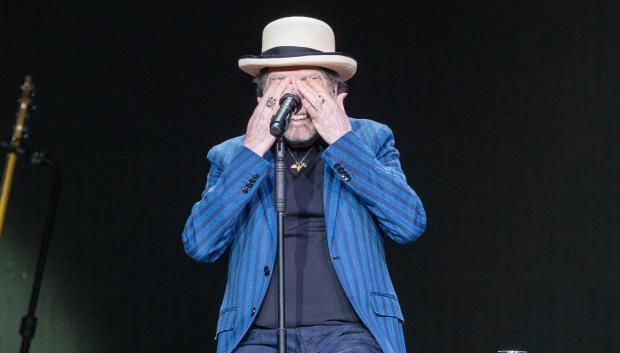 El cantautor español Joaquín Sabina en su concierto en el Madison Square Garden en Nueva York