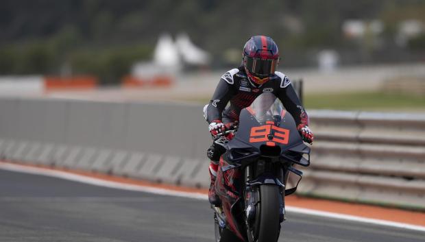 Marc Márquez, este martes en el circuito de Cheste y en los test ya con Ducati