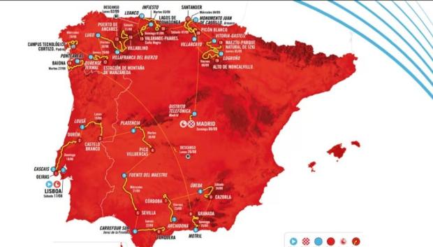 Mapa del recorrido de La Vuelta 2024