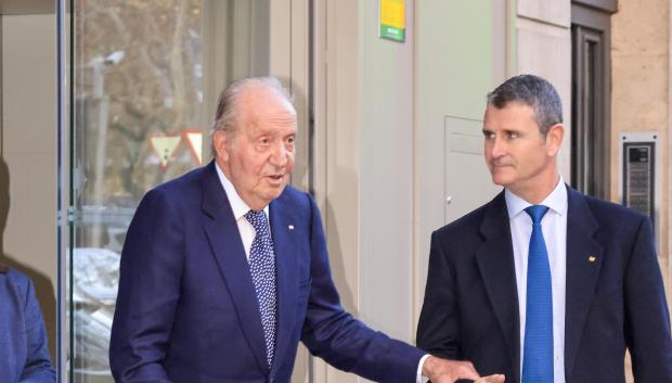 Emeritus King Juan Carlos I during 60 birthday of Elena de Borbon in Madrid on Wednesday December 20, 2023.