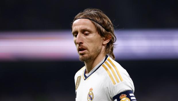 Luka Modric, con el brazalete de capitán, en un partido esta temporada