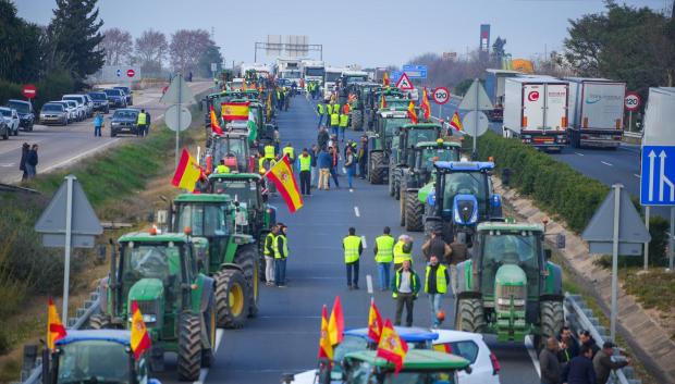 Protesta de agricultores en Écija (Sevilla)
