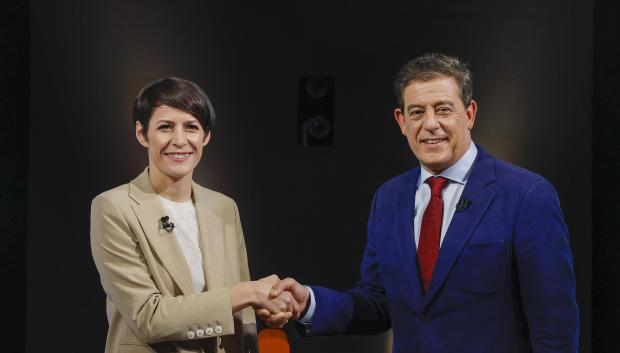 José Ramón Gómez Besteiro y Ana Pontón, en el debate de TVE del miércoles