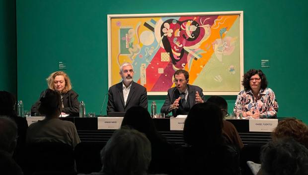 Angela Lampe, Ignasi Miró, Xavier Rey e Isabel Fuentes durante la rueda de prensa
