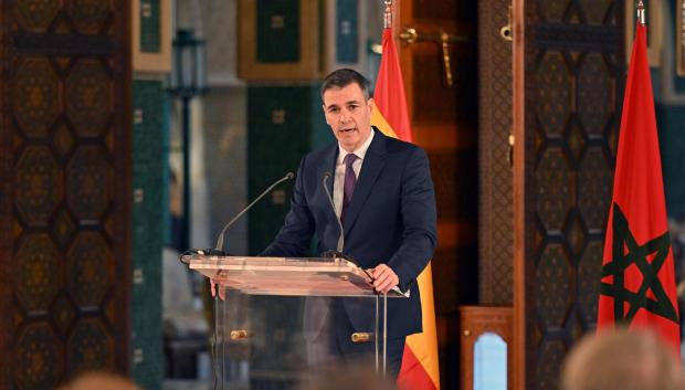 El presidente del Gobierno, Pedro Sánchez, en Marruecos