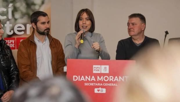 Falomir (izquierda), junto a la nueva líder de los socialistas valencianos, Diana Morant