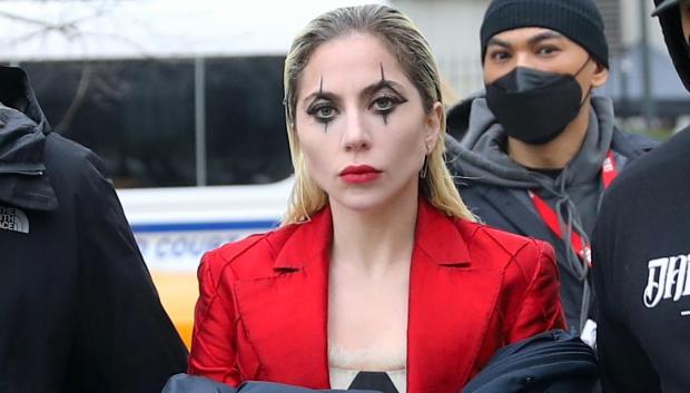 Lady Gaga, en el rodaje de la película Joker 2