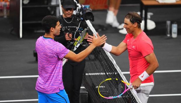 Carlos Alcaraz se ha impuesto a Rafa Nadal en la exhibición de Netflix