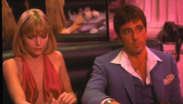 Michelle Pfeiffer y Al Pacino, en El precio del poder (Scarface)