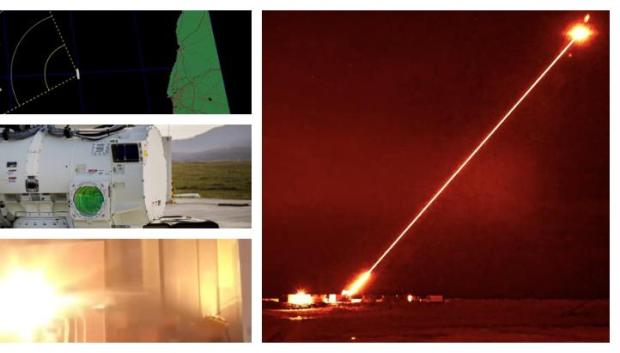 Imágenes del funcionamiento del potente rayo láser militar difundidas por Reino Unido