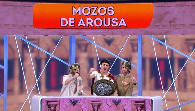 Los Mozos de Arousa en un programa de Reacción en Cadena