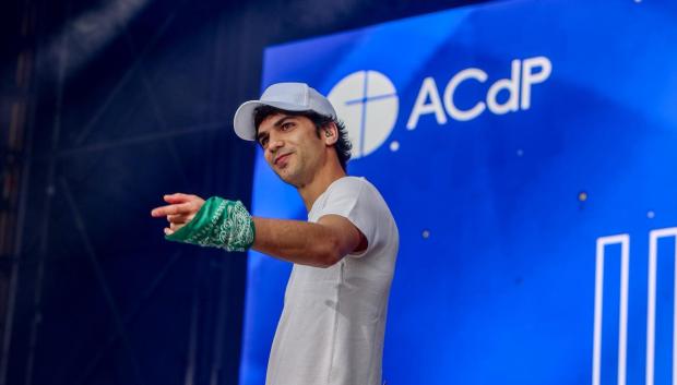 Estenez, en el escenario de Cibeles