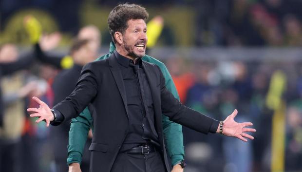 Diego Simeone durante el partido de Champions contra el Borussia Dortmund